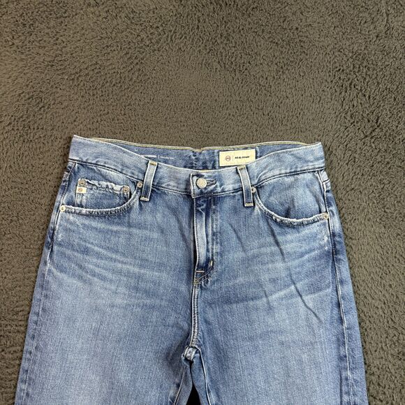 AG Ex-Boyfriend Jeans Womens 28R Blue Slouchy Slim AG-ED Denim Distressed Japan - Picture 2 of 16